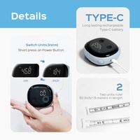 Cinta Métrica Digital Inteligente con Bluetooth, Sincronización con Aplicación, Cinta Electrónica de Alta Precisión para Pérdida de Peso y Fitness, Venta al Por Mayor OEM