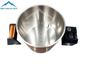 Baignoire <span class=keywords><strong>de</strong></span> trempage froid <span class=keywords><strong>de</strong></span> luxe pour la maison - Extérieur en <span class=keywords><strong>bois</strong></span> composite, intérieur en acier inoxydable 304, pour les rituels <span class=keywords><strong>de</strong></span> récupération en jardin et en cour - Product Image 4