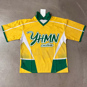 カスタムジャージTシャツ オーバーサイズ ストリートウェア サブリメーション ユニフォーム ヴィンテージ レトロ アメリカンスポーツ ラグビー サッカー フットボール ジャージ メンズ - Product Image 1