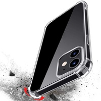 Coque de téléphone transparente en TPU+PC antichoc avec design animal peint aux UV pour 12 Mini Pro Max