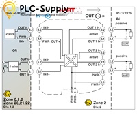 Alimentation isolée pour répéteur MACX MCR-EX-SL-RPSSI-2I, amplificateur d'isolation de signal à sécurité intrinsèque Ex-i
