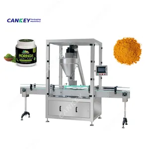 Fully Automatic Package Line 1-100g Bottle Capping Multi Head Powder Filling And Sealing Machine