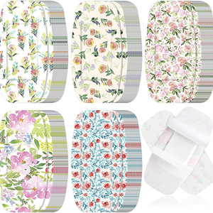 5x10cm elastic fabric bandage for arms, legs, and waist in a drum shape, cartoon style, elastic, hemostatic, and <b>waterproof</b>. - Product Image 1