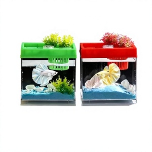 防刮桌面亚克力鱼缸，迷你家用养鱼设备，节省空间的观赏鱼缸 - Product Image 6