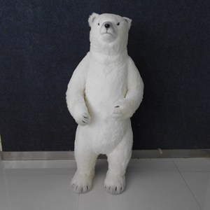 Commercio all'ingrosso di natale animale panno di schiuma orso bruno realistico degli <span class=keywords><strong>animali</strong></span> della foresta recano figure di famiglia giocattolo polare panno morbido animale - Product Image 6