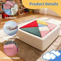 Set Sofa Busa Modular, Puzzle Tangram Lembut, Balok Panjat, Peralatan Bermain Dalam Ruangan, Mainan Edukatif untuk Balita