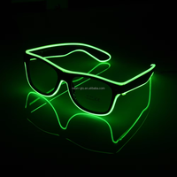Lunettes de soleil EL Wire Rave, lunettes de fête lumineuses à LED, fil EL blanc, lunettes clignotantes LED néon