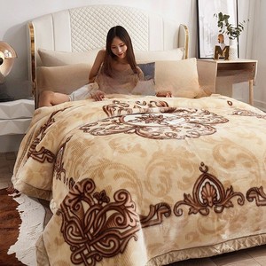 Manta de lana tamaño Super King de alta calidad, manta pesada con patrón Floral DE FÁBRICA DE <span class=keywords><strong>China</strong></span> a precio barato - Product Image 5