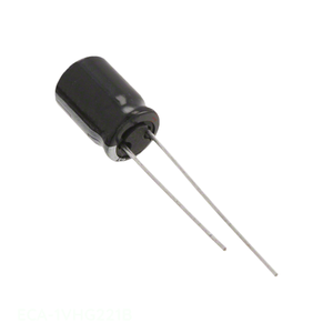 Condensateur canal fabricant CAP ALUM 220UF 20% 35V RADIAL TH 220 uF à montage traversant ECA-1VHG221B - Product Image 1