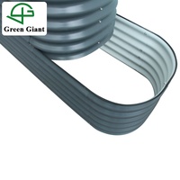 32 "de haut 2 étages isoscles modulaire ondulé Hochbeet métal surélevé lit de jardin jardinage Pot de fleur plantation