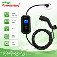 Chargeur EV portable 3,5 kW 16A Type 2 230Vac monophasé IP67 RCD à courant réglable pour usage domestique européen, garage et voyage