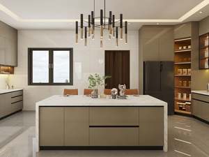 Ensemble de meubles de cuisine modernes de luxe, armoires de cuisine en bois, design modulaire personnalisé - Product Image 4