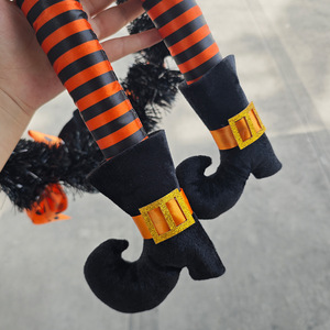 Guirnalda de Halloween para colgar en la puerta, decoración de sombrero de bruja con bola naranja, accesorios festivos para el hogar en interiores - Product Image 3