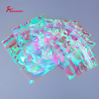Sacs holographiques transparents en Mylar, Mini sacs décoratifs anti-odeur au Laser, 100 unités