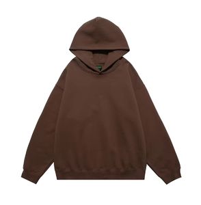 Haute Qualité 420gsm Coton Lourd Surdimensionné Hoodies No String Unisexe Logo Polaire Blanc Pull À Capuche - Product Image 6