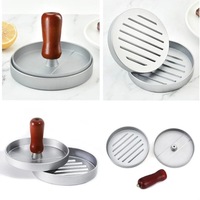 Presse à hamburgers avec papier sulfurisé, moule à viande en aluminium pour hamburgers, galettes de bœuf, galettes de viande pour cuisine, barbecue et grillades
