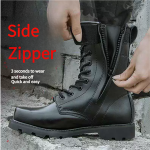 Botas de Desierto Resistentes al Invierno para <span class=keywords><strong>Hombre</strong></span>, Zapatos Deportivos de Goma con Tacón Grueso para Senderismo, Playa, Escalada, Cuero de Microfibra - Product Image 3