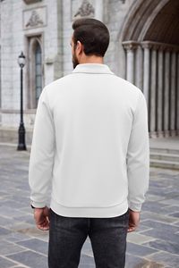Half <b>Zip</b> Sweatshirt Men's <b>Quarter</b> Long Sleeve Polo Sweatshirt Slim Fit Half <b>Zip</b> Sweatshirt Turtle Neck <b>Sweaters</b> with Pocket - Product Image 3
