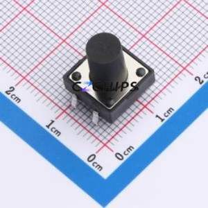 TSA12111-125B512BA Tactile Switch Through hole-4P,11.7x11.5mm Switch Single Pole Single Throw Round Button 2.8N 11.7mm - Product Image 1