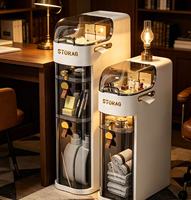Armoire de rangement domestique en plastique fermée, idéale pour la cuisine, la salle de bain, le salon, étanche et offrant un rangement classé