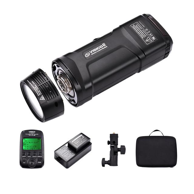 VISICO VISICO2 200W TTL 1/8000s HSS Wireless Camera Pocket Flash Speedlight Mini Portable 2900mAh Lithium Battery 5400-5800K