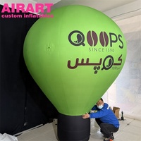 Ballon à air chaud gonflable vert géant avec impression personnalisée, ballon publicitaire gonflable pour exposition, activité de marque, décoration