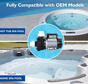 Bomba de Circulación <span class=keywords><strong>para</strong></span> SPA y <span class=keywords><strong>Jacuzzi</strong></span> WTC50M con Diseño Moderno, <span class=keywords><strong>Motor</strong></span> de Bomba LX de 0.35HP, 230V, Puerto de 1.5 Pulgadas - Product Image 6
