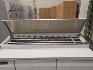 Thương mại bánh <span class=keywords><strong>pizza</strong></span> bàn làm việc tủ lạnh thép không gỉ thực phẩm <span class=keywords><strong>Prep</strong></span> truy cập không khí làm mát bằng dưới truy cập tủ lạnh - Product Image 6