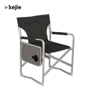 كرسي شاطئ قابل للطي من الألومنيوم من كيجي مع طاولة جانبية، مصنوع من قماش البوليستر 600D سهل الحمل - Product Image 1
