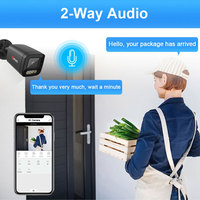 Caméra IP PoE 8MP 4K 25FPS Détection de véhicule Détection humanoïde Vidéosurveillance Système de caméra de sécurité CCTV Extérieur Maison