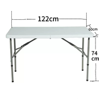 Table longue pliable en plastique robuste de 1,20 m, imperméable, idéale pour la location événementielle et les activités communautaires (vente en gros)