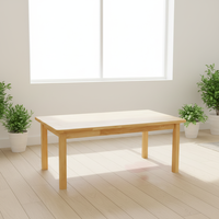 Muebles Montessori de Madera Maciza, Mesa Rectangular para Niños, Juego de Muebles Infantiles, Duraderos y Resistentes