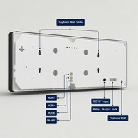 Jam Dinding Digital LED WiFi NTP 6 Inci 4 Digit Layar Merah Putih Dengan PoE GPS Opsional untuk Pabrik Sekolah Kantor
