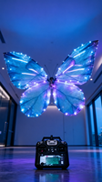 Dispositif de Vol Papillon Bionique Flitonic pour Mariée, Ailes Réalistes Battantes, Spectacle Lumineux LED, Écologique et Portable pour Fêtes