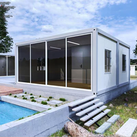 Maison conteneur préfabriquée en acier respirante de 20 pieds, design moderne, pour bars, cafés et ateliers