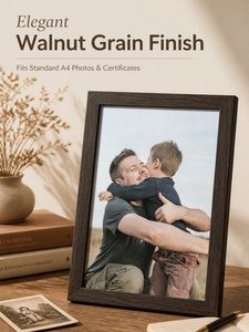 MDF Photo <b>Frame</b> <b>A4</b> 10Inch 8Inch 7Inch Picture <b>Frame</b> Walnut Grain Desktop Wall <b>Mounted</b> Picture <b>Frame</b> For Home Decor - Product Image 2