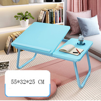 Table d'étude pour enfants en MDF 60X40CM, bureau d'ordinateur paresseux, table d'étude pliable pour dortoir, angle de bureau réglable, table pliable