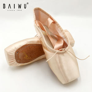 Zapatos de Baile de Ballet con Punta para Niñas, Modelo 116131009 Baiwu, de Piel Sintética Satinada, Color Rosa Suave, para Entrenamiento y Actuación - Product Image 4