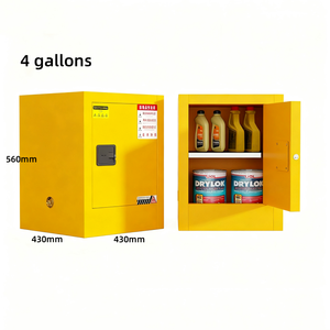 ארון בטיחות לנוזלים דליקים בנפח 90 גלון לתעשייה, לאחסון כימיקלים - Product Image 6
