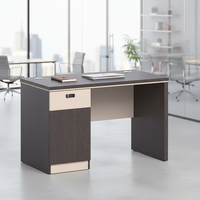 Bureau de direction en bois gris moderne simple en gros avec tiroir durable pour l'espace de travail du directeur médical du médecin dentaire