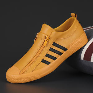 <span class=keywords><strong>Scarpe</strong></span> da ginnastica casual da uomo Flash Step 2025 Autunno, bianche con cerniera, traspiranti, con punta in microfibra e logo in pelle di cotone - Product Image 2