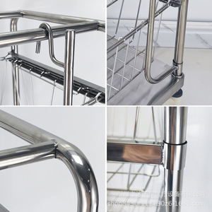 Mu Zixing 304 Stainless Steel Sterilization <b>Basket</b> Trolley Extra Thick Medical Operating Room Instrument <b>Shelf</b> Rack - Product Image 1