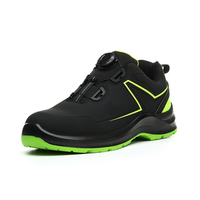 Chaussures de sécurité de travail anti-blocage pour hommes Boucle intelligente Rotation Bout en acier Conception sans lacet Protection du travail