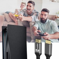 Cable HDTV 4K 2.0 de 18 Gbps de Alta Velocidad, Cable Trenzado 4K60Hz HDR EARC para PS5, Xbox, Smart TV, Kit Hub