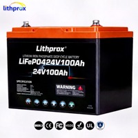 Batterie LiFePO4 24V 100AH avec borne CAN Anderson, cycle profond, faible perte d'énergie, pour chariots de golf, camping-cars, vente en gros, distributeurs de flottes de golf