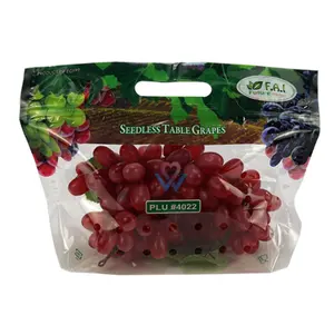Impreso personalizado de grado de alimentos de embalaje de uva bolsa de uva de mesa bolsa de embalaje de fábrica