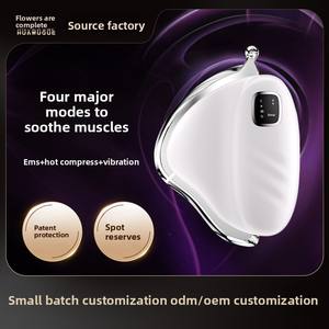 クロム合金製船型ハンドヘルドパーカッションマッサージ器、ブラシレスモーター搭載、4-in-1モード、充電式バッテリー、ヒート機能付き - Product Image 1