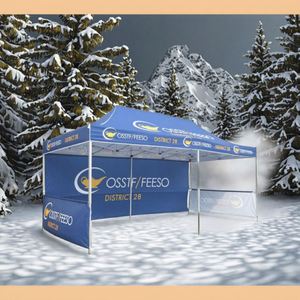 Tente gonflable d'extérieur en tissu Oxford imperméable avec protection UV pour camping, glamping, safari, fêtes, mariages, événements, toit et salle de bain - Product Image 3