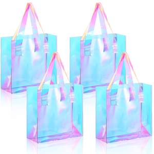 Offre Spéciale logo personnalisé holographique femmes sac fourre-tout pvc plus forte poignée holographique PVC sac sac de plage - Product Image 5