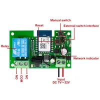 Módulo de Relé de Pulso Remoto RF433 para Puerta de Garaje Inteligente WIFI Tuya de 4 Canales, Interruptor de Motor de Acceso Eléctrico AC/DC 7-32V/85-250V